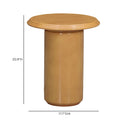 Tate Turmeric Concrete Indoor/Outdoor Side Table by TOV Furniture, view 5