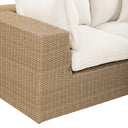 Cali 120" Cream Performance Fabric & Wicker Outdoor Sofa by TOV Furniture, view 4