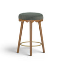 Oodle Green Performance Vegan Mohair Light Walnut Counter Stool