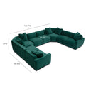Perry 8-Piece Deep Green Modular Large U-Sectional by TOV Furniture, view 6