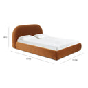 Bara Honey Performance Velvet Bed by TOV Furniture, view 5