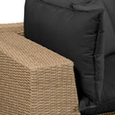 Cali 120" Black Performance Fabric & Wicker Outdoor Sofa by TOV Furniture, view 9