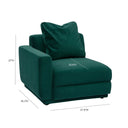 Perry Deep Green Modular Corner Chair by TOV Furniture, view 5
