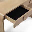Moonrise 48" Natural Ash 2-Drawer Desk by TOV Furniture, view 6