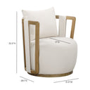 Paolo Cream Upcycled Basketweave Fabric Outdoor Accent Chair by TOV Furniture, view 7
