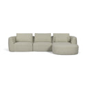 Noor 3-Piece XL 128" Modular Sectional by TOV Furniture