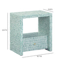 Tia 20" Mother of Pearl Nightstand by TOV Furniture, view 8