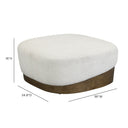 Domina Sugar Off-White Boucle Ottoman