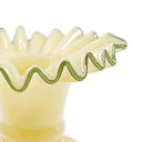 Gourd Ruffled Yellow Glass Vase by TOV Furniture, view 2