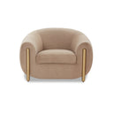 Lina Cafe Au Lait Performance Velvet Accent Chair by Inspire Me! Home Decor