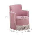 Passe Tasseled Velvet Swivel Accent Chair by TOV Furniture, view 7