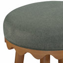 Oodle Green Performance Vegan Mohair Light Walnut Bar Stool