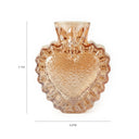 Heart Amber Glass Vase by TOV Furniture, view 3