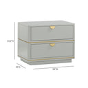 Julieta 28" 2-Drawer Nightstand by TOV Furniture, view 17