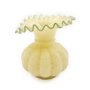 Gourd Ruffled Yellow Glass Vase by TOV Furniture