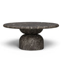 Cynthia 36" Dark Emperador Faux Marble Indoor/Outdoor Coffee Table