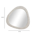 Klaryss 32"X25" Neutral Floral Jacquard Wall Mirror by TOV Furniture, view 5