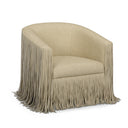 Shag Me Performance Vegan Leather Swivel Accent Chair