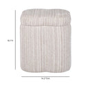 Lilou Cream Striped Jacquard Storage Accent Stool by TOV Furniture, view 6