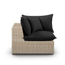 Cali Performance Fabric & Wicker Outdoor Corner Chair by TOV Furniture, view 7