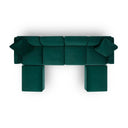Perry 6-Piece Deep Green Modular U-Sectional by TOV Furniture, view 5