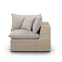 Cali Performance Fabric & Wicker Outdoor Corner Chair by TOV Furniture, view 3