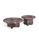 Juju 2-Piece Red Levanto Faux Marble Indoor/Outdoor Nesting Coffee Table Set by TOV Furniture
