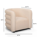 Curves Performance Velvet Swivel Accent Chair