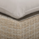 Cali Performance Fabric & Wicker Outdoor Ottoman by TOV Furniture, view 4