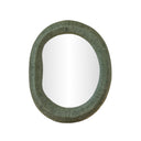 Orpheus 22"X28" Ribbed Forest Green Fiberglass Thick Wall Mirror