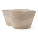 Meru - Modern Faux Travertine Concrete Coffee Table
