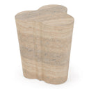 Meru - Modern Faux Travertine Concrete End Table