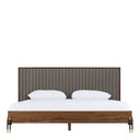 Metcalf - Mid-Century Walnut & Grey Bed
