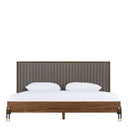 Metcalf - Mid-Century Walnut & Grey Bed