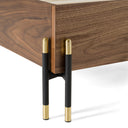 Metcalf - Mid-Century Walnut & Grey Bed