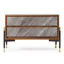 Metcalf - Mid-Century Walnut & Grey Nightstand
