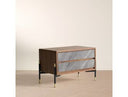 Metcalf - Mid-Century Walnut & Grey Nightstand