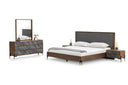Metcalf - Mid-Century Walnut & Grey Bedroom Set