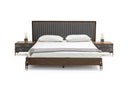 Palermo - Italian Modern Faux Concrete & Walnut Bedroom Set
