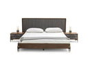 Soria Mid-Century Grey & Walnut Bed