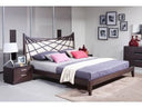 Prism Modern Brown & Beige Bonded Leather Bed