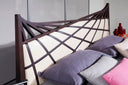 prism modern brown & beige bonded leather bed