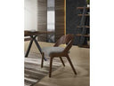 Runyon Modern Walnut & Grey Fabric Dining Chair (Set of 2)