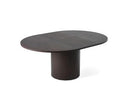 Miami - Modern Brown Round Dining Table with Extension