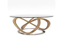 Lassen - Modern Glass & Walnut Coffee Table