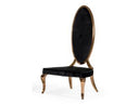 Keisha - Modern Black Velvet and Gold Dining Chair Set of 2