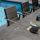 Milo Ceramic Extending Dining Table by Talenti, outdoor setting