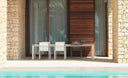 Milo Ceramic Extending Dining Table by Talenti, outdoor setting