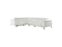 Mini Wonder - Italian Modern White Leather Sectional Sofa with Recliners