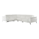 Mini Wonder - Italian Modern White Leather Sectional Sofa with Recliners
